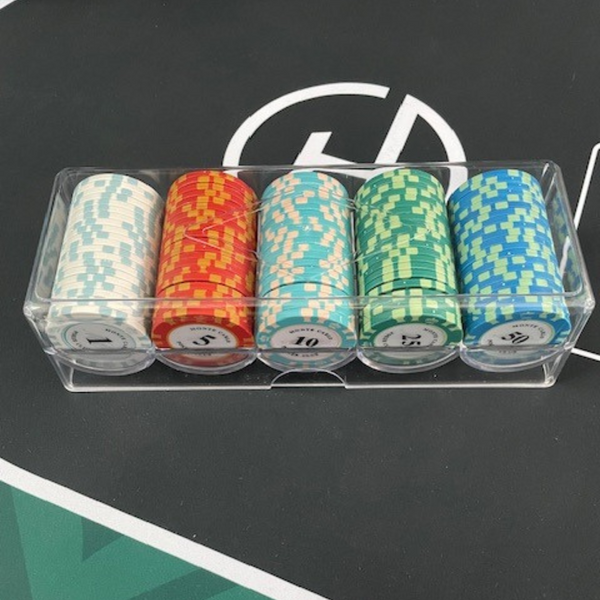 Acrylic Poker Chip Storage Case with Lid Cover