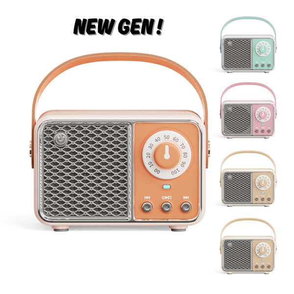 (HM11 Pro) Mini Retro Portable Bluetooth Speaker Music Player FM Radio