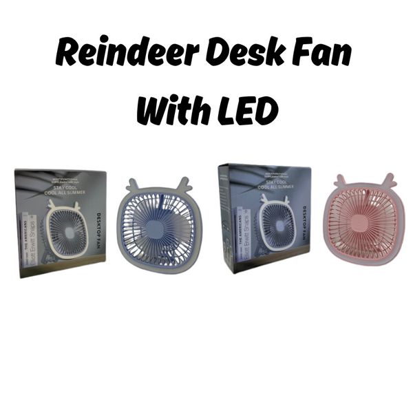 Reindeer Desk Fan With LED
