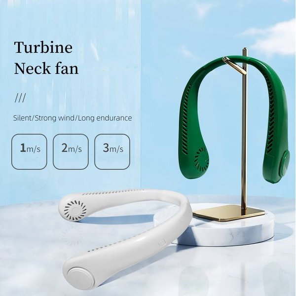 Neck Fan Portable Leafless Cooling 3 Speeds Wind Hanging Neck Mini Shoulder Fan