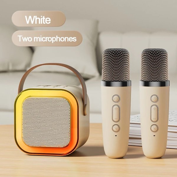 Bluetooth Wireless Karaoke Speaker with Microphone Home KTV Karaoke Machine RGB Light Portable Mini Speaker