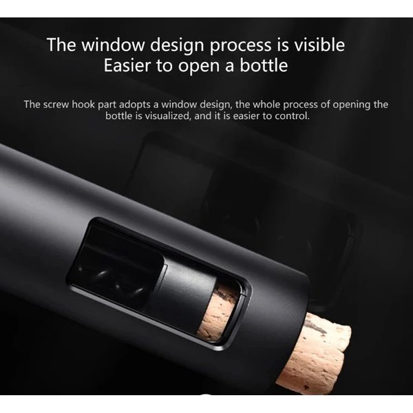 Portable Self-pull Corkscrew with Foil Cutter | Wine Bottle Opener with Foil Cutter