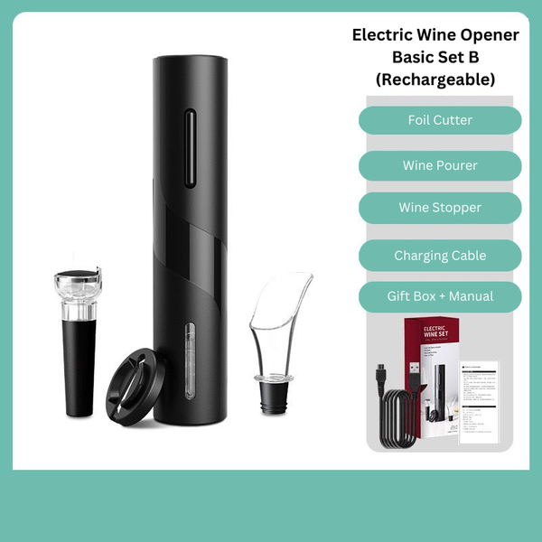 Portable Electric Wine Bottle Opener Gift Set