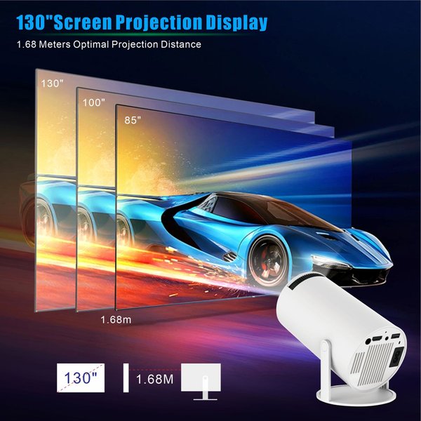 Portable Projector Android 11.0 HD4K 720P (supports game consoles)