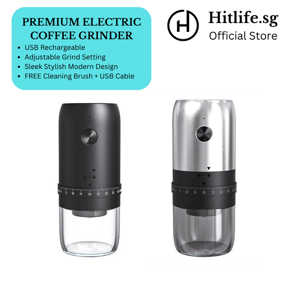Electric Portable Coffee Grinder USB Rechargeable Adjustable Grind Setting ABS/Stainless Steel