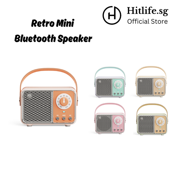 (New Gen) Mini Retro Portable Bluetooth Speaker Music Player