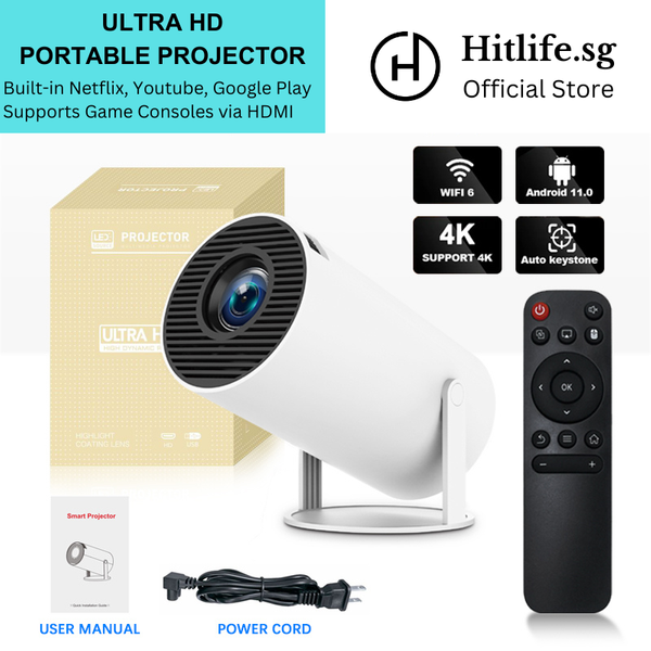 Portable Projector Android 11.0 HD4K 720P (supports game consoles)