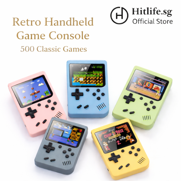 Macaron Mini Retro Handheld Game Console 500-in-1 Nostalgic Classic Games