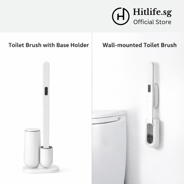 Disposable Toilet Brush Wall Mounted / Base Holder / Bathroom Brush / Flushable Cleaner