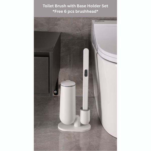 Disposable Toilet Brush Wall Mounted / Base Holder / Bathroom Brush / Flushable Cleaner
