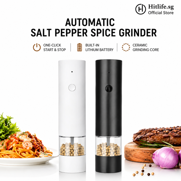 Rechargeable Automatic Salt & Pepper Grinder with LED Indicator