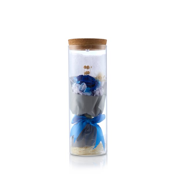 Preserved Rose Genie Wish Bottle with LED