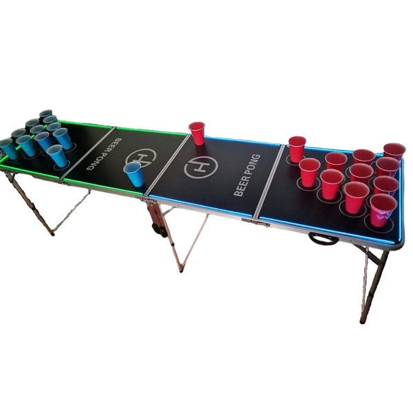 Portable Beer Pong Table w/ LED option (8ft) 