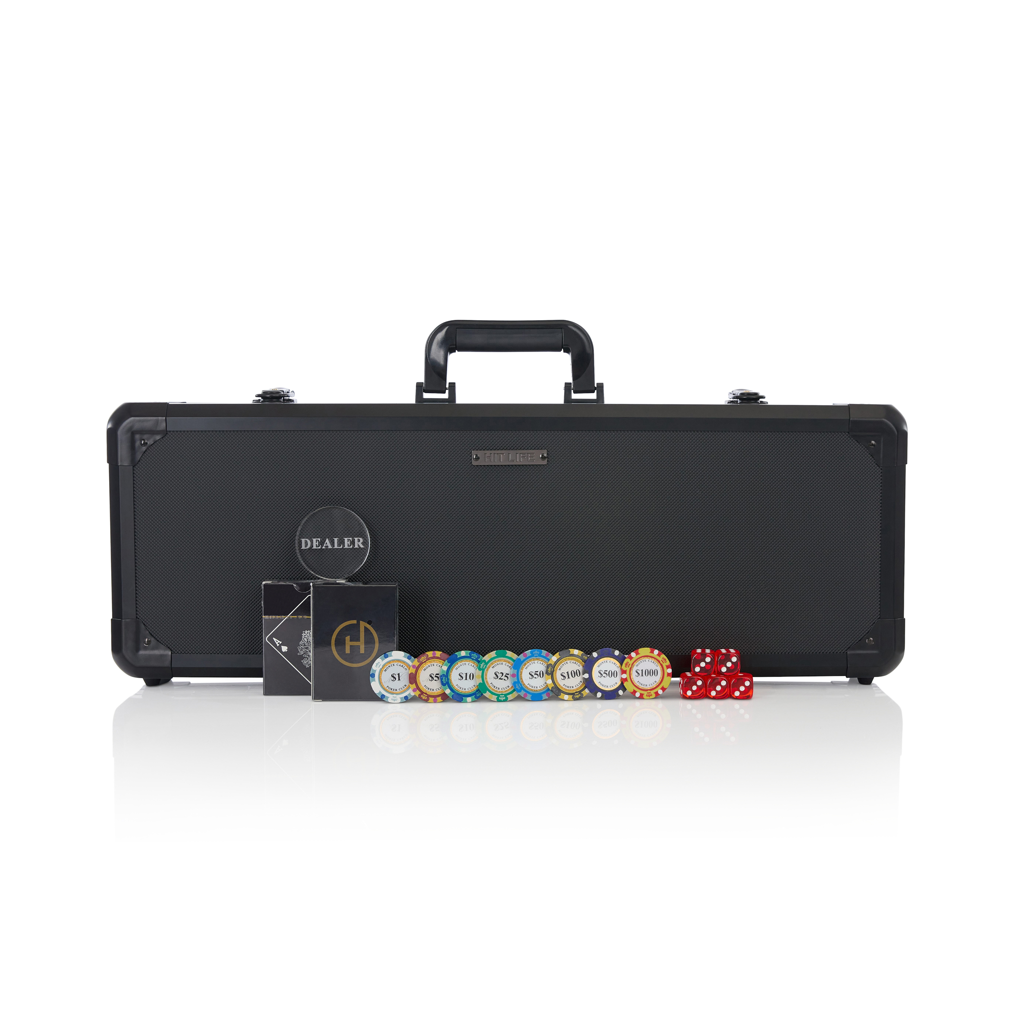 Premium] Hit Life Poker/Mahjong Chips Set (Gunmetal Case